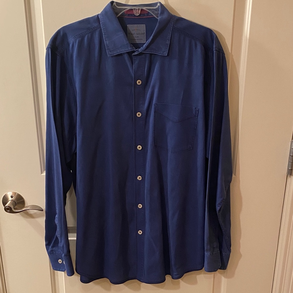 Tommy Bahama Men's Deep Blue Button Down Shirt